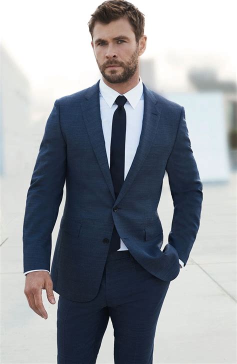 black tie with navy suit